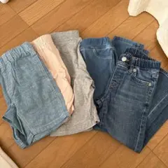 キッズ デニム パンツ ハーフパンツ 110cm