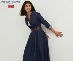 イネス　デニムワンピース　ユニクロ　UNIQLO　S　ロングワンピース　デニム