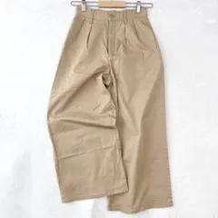 ジーユー　GU ワイドパンツ　ベージュ タック入り 【S】 カジュアル