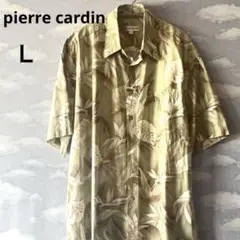 【逸品】pierre cardin ヴィンテージ アロハシャツ コットン 緑 Lのサムネイル