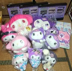 破格セール！クロミレアマイメロ40thぬいぐるみ収納ケースブランケット等セット