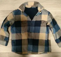 UNIQLO チェック柄 シャツジャケット 120 フリース 美品