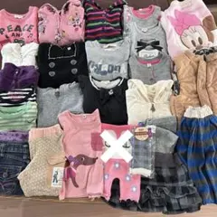 女の子　90cm まとめ売り　ディズニー　春服　可愛い　長袖　ベスト　シンプル