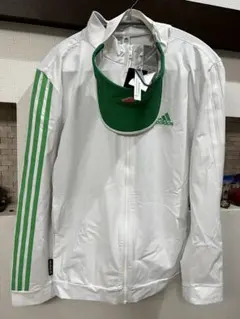 adidas ホワイトジャケット &サンバイザー