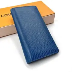 《超美品》LOUIS VUITTON エピ 長財布 ポルトフォイユ ブラザ 青系のサムネイル