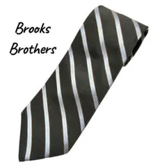 Brooks Brothers USA製 シルク 緑系レジメンタルネクタイ