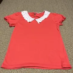 リープリッピン　半袖 Tシャツ ホワイトレース襟 コーラルピンクのサムネイル
