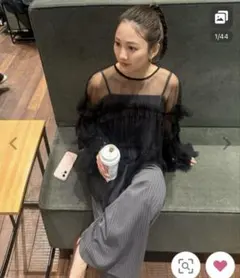 ドレス デコラティブチュールトップス