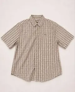 【古着】Carhartt チェック柄 半袖シャツ ブラウンのサムネイル