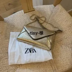 ZARA ゴールド チェーンショルダーバッグのサムネイル