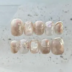 現品販売　オーダー　ネイルチップ　キラキラピンク