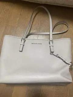 MICHAEL KORS ホワイト グレー　トートバッグ