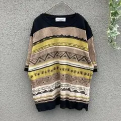 ナイガイ【MAIANNE by Rogica】L♡薄手ニット カットソー 麻混