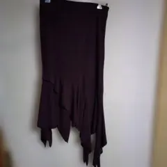 《ラテンのスカート 中古品》 パープル のシンプルな練習着 ♡中古品♡