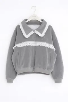 JUMMLLE ジュメロ レース フルジップ ジャケット グレー