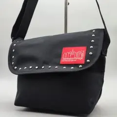 マンハッタンポーテージ メッセンジャーバッグ スタッズ ショルダー ブラック