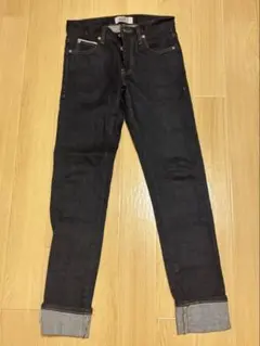 【未使用】Naked & Famous デニム ジーンズ 濃紺 セルビッチ