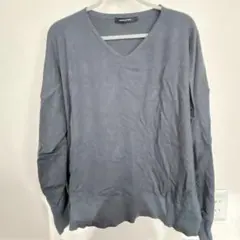 AMERICAN HOLIC グレー Vネック 長袖ニット 【L】 薄手 春秋物