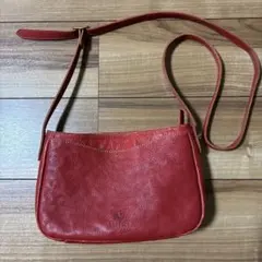 KISSORA レザー ショルダーバッグ レッド