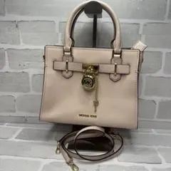 (美品)大人気、マイケルコース、2way、オールレザー、シボ革、人気色、ピンク