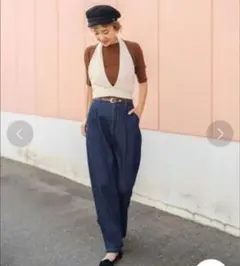 セレクトモカ　ホルターネック　ニットビスチェ   アイボリー