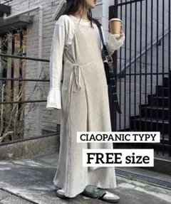 【CIAOPANIC TYPY】美品✨ベロアプリーツラップキャミワンピース