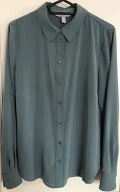 H&M シャツ ブラウス グリーン くすみ 匿名配送