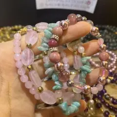 【４本セット】天然石ブレスレットまとめ売り