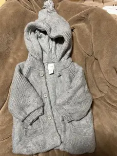 フード付きカーディガン