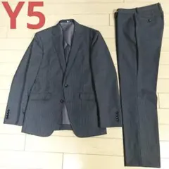 SUITSELECTスリムスーツY5メンズGRAYストライプ定価30800送料込
