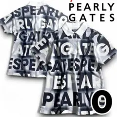 パーリーゲイツ ゴルフ 総柄 ストレッチ 半袖 ポロシャツ ウェア 定2.3万0