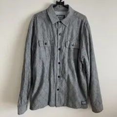 Green Clothing ウールシャツ グレー チェック柄 Lサイズ - メルカリ