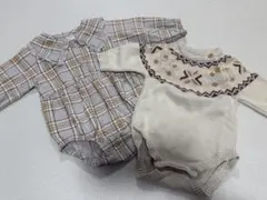 MEPOUREN メポレン　tete a tete チェック ロンパース