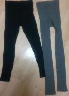 未着用 UNIQLO GU レギンス 130cm 140cm 黒 グレー