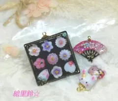 和柄❤シャカシャカ和菓子❤ジャンピングねこさん❤リバーシブル扇