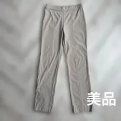 美品✨ベージュ ストレートパンツ 【L】ストレッチ抜群　家事　育児　楽ちん　定番