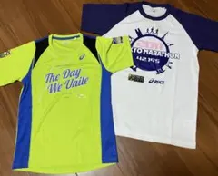 東京マラソン記念 Tシャツ 2枚 ASICS ユニセックスsizeS