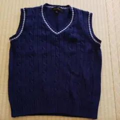 紺色 ニットベスト 110cm