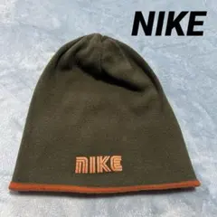NIKE リバーシブルニット帽 カーキ.オレンジ