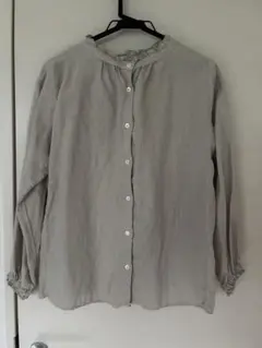 nest Robe リネン100% 長袖ブラウス ベージュ Fのサムネイル
