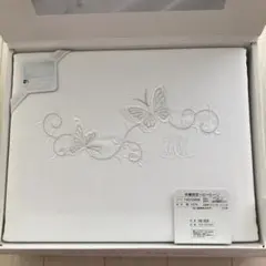 HANAEMORI 蝶刺繍 フラットシーツ 160×210cm