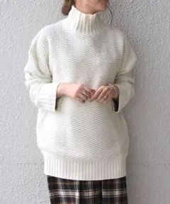 新品タグ付き　SHIPS　ホワイト　チェニックプルオーバー◇