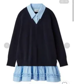 シャツドッキングミニワンピース