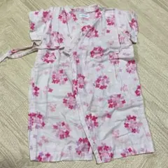 ミキハウス　甚平　ロンパース　70 80 女の子　夏服　半袖　祭り