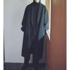 SHAWL COLLAR REVER COAT HEATHER BLACK - メルカリ