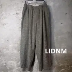 LIDNM リドム ウール混ワイドスラックス グランジ オリーブ