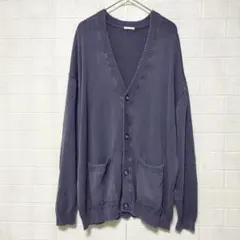 GU　(XL)　ウォッシュドリラックスフィットカーディガン　メンズ　大きいサイズ