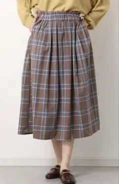 本日限定　未使用　サマンサモスモスブルー　チェックスカート　ブラウン　カジュアル