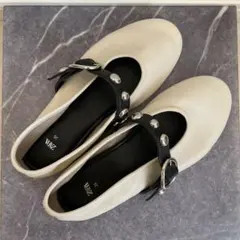 ZARA ストラップ付きバレエシューズ 36