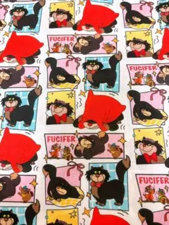 284 Disney☆ルシファー 生地 はぎれ ラスト